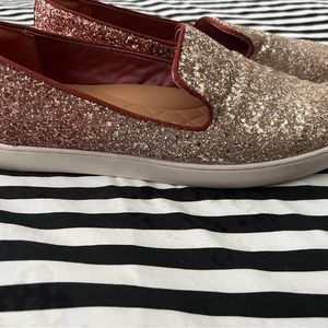 Pink and Gold Glitter Ombré Birdies